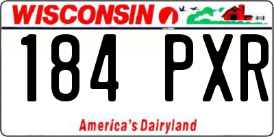 WI license plate 184PXR