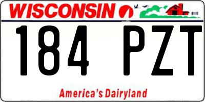 WI license plate 184PZT