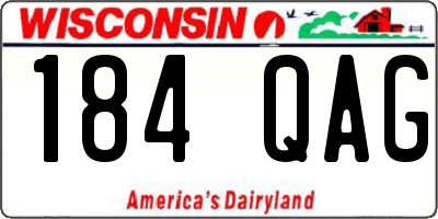 WI license plate 184QAG