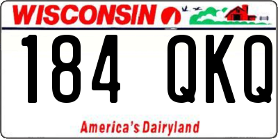 WI license plate 184QKQ
