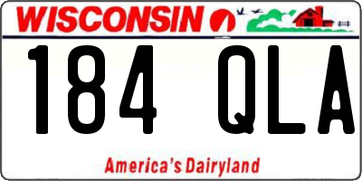 WI license plate 184QLA