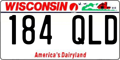 WI license plate 184QLD