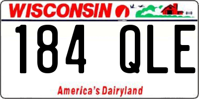 WI license plate 184QLE