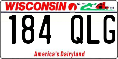 WI license plate 184QLG