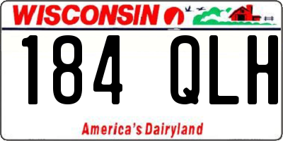 WI license plate 184QLH