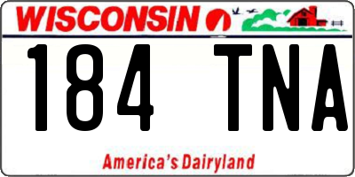 WI license plate 184TNA