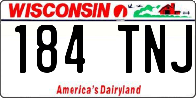 WI license plate 184TNJ