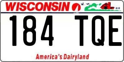 WI license plate 184TQE