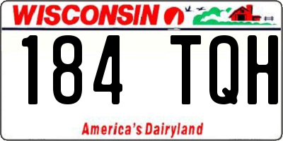 WI license plate 184TQH