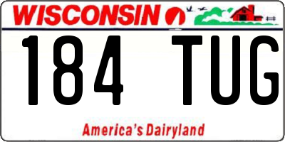 WI license plate 184TUG