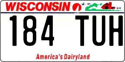 WI license plate 184TUH