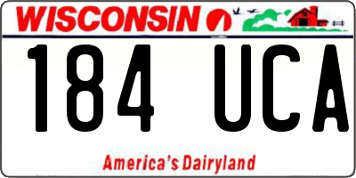 WI license plate 184UCA