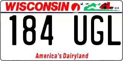 WI license plate 184UGL