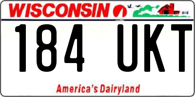 WI license plate 184UKT