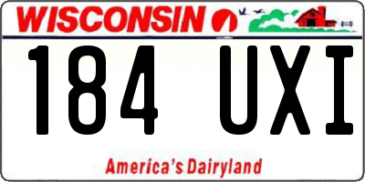 WI license plate 184UXI
