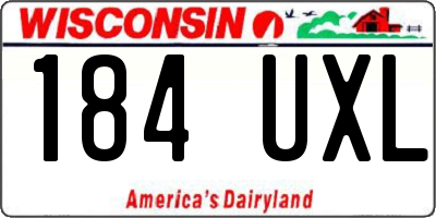 WI license plate 184UXL