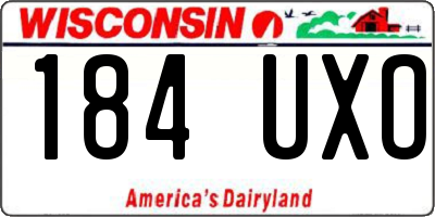 WI license plate 184UXO