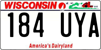 WI license plate 184UYA