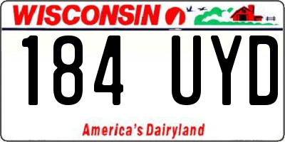 WI license plate 184UYD