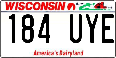 WI license plate 184UYE