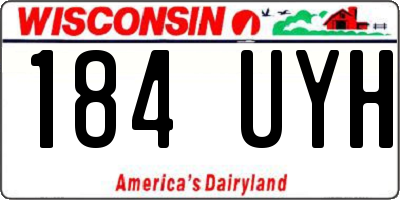 WI license plate 184UYH