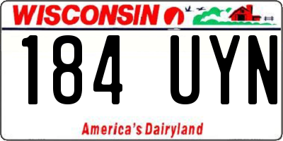 WI license plate 184UYN