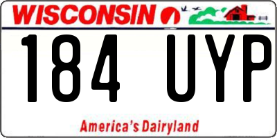 WI license plate 184UYP