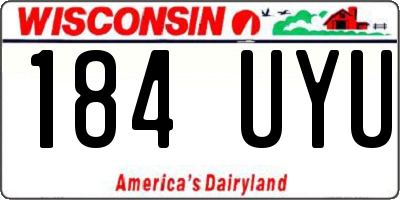 WI license plate 184UYU