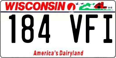 WI license plate 184VFI