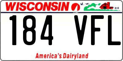WI license plate 184VFL