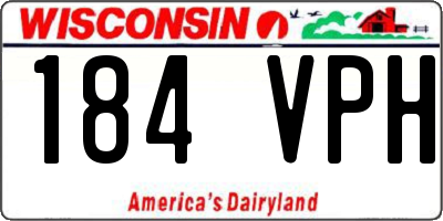 WI license plate 184VPH