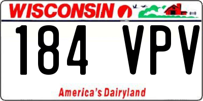 WI license plate 184VPV