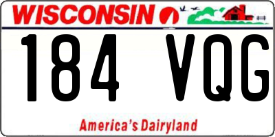 WI license plate 184VQG