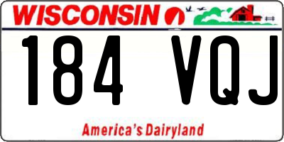 WI license plate 184VQJ