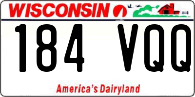 WI license plate 184VQQ