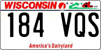 WI license plate 184VQS
