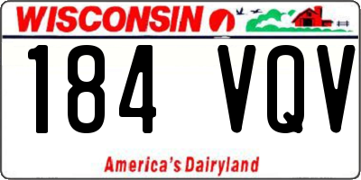 WI license plate 184VQV