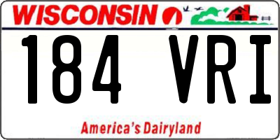 WI license plate 184VRI