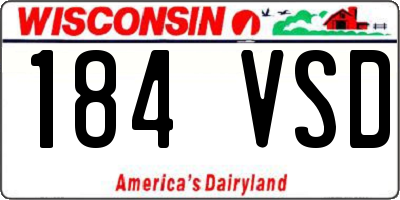 WI license plate 184VSD