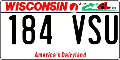 WI license plate 184VSU