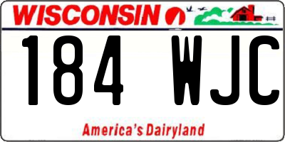 WI license plate 184WJC