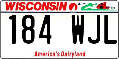 WI license plate 184WJL