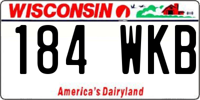 WI license plate 184WKB