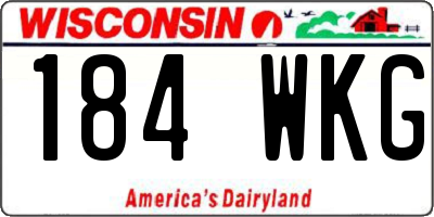 WI license plate 184WKG