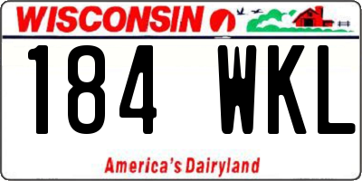 WI license plate 184WKL
