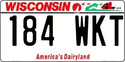 WI license plate 184WKT