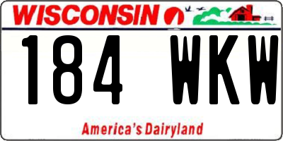 WI license plate 184WKW
