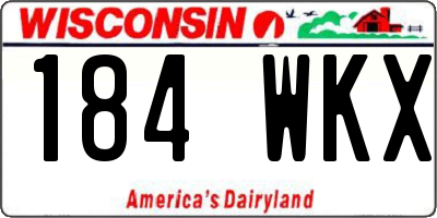 WI license plate 184WKX