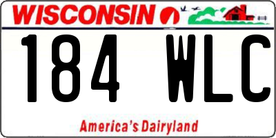 WI license plate 184WLC