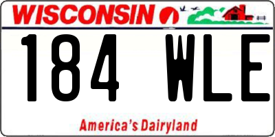 WI license plate 184WLE